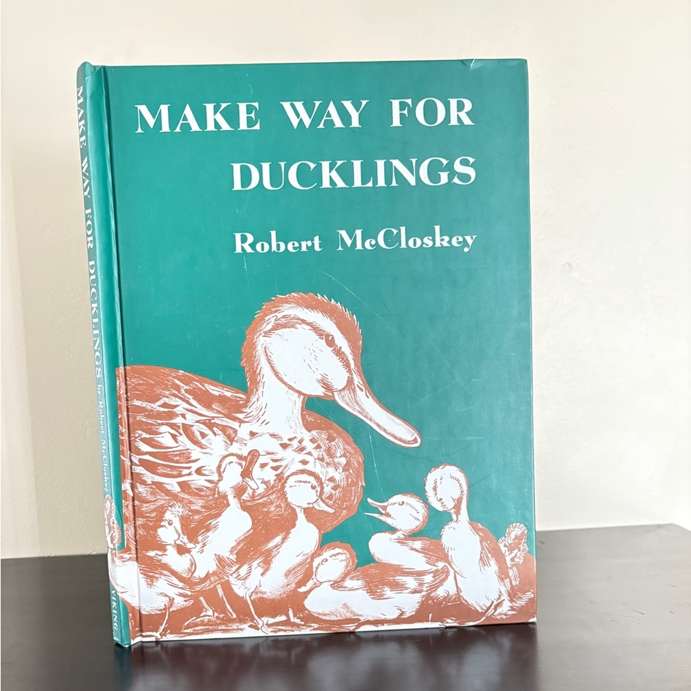 Make Way for Ducklings by Robert McCloskey. Children’s classic book.